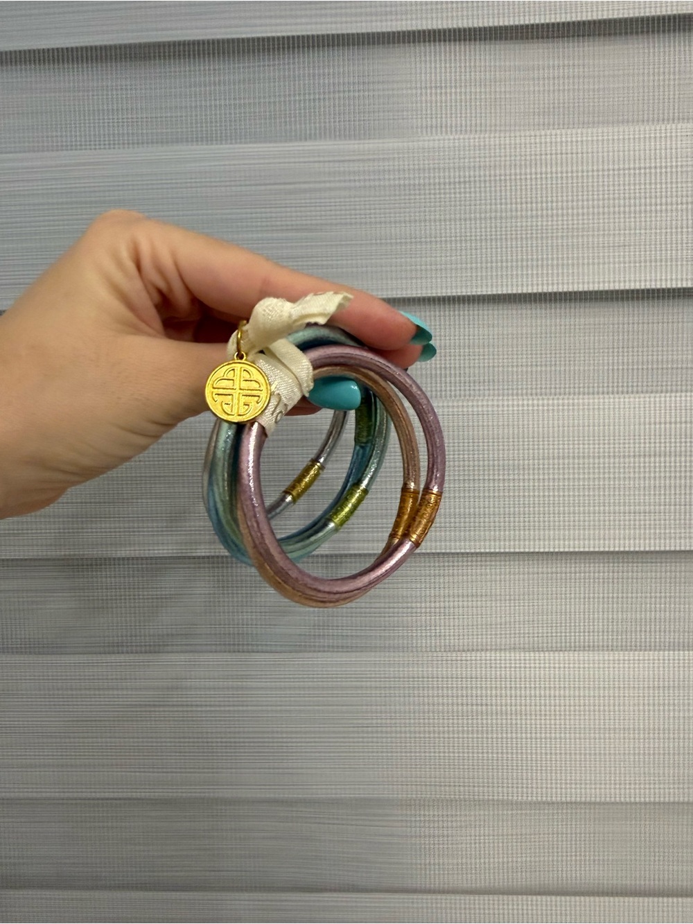 BUDHAGIRL Pastel Metallic Multi-Bangle All Weather Bangles